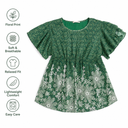 Women's Green Flower Shirt, Size XL