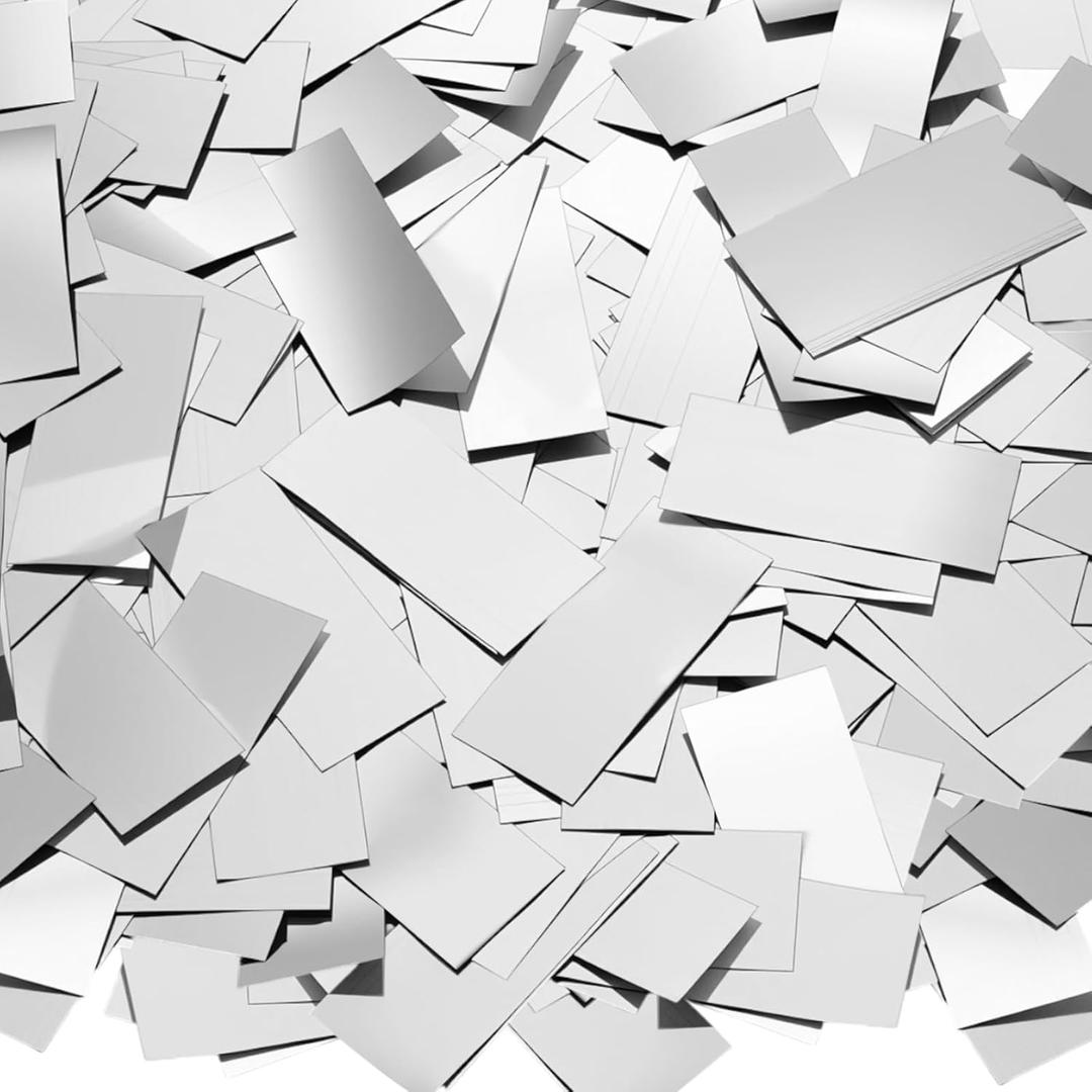Sumind 1000 Grams Silver Large Metallic Confetti Rose Glitter Throwable Table Scatter Foil Confetti for Wedding Birthday Party Baby Shower Graduation Christmas Celebrations