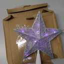 Brizled Smart Christmas Star Tree Topper, 9" 11 LED 200+ Dynamic Modes RGB 3D Star Treetop Bluetooth App Control, Color Changing USB Christmas Tree Topper, Music Sync Tree Top Star for Xmas Holiday