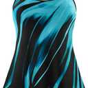 NIeyook Womens Plus Size Tankini Swimsuit Two Piece Bathing Suit Flowy Swim Tops with Boy Shorts 2025 Modest Swimwear