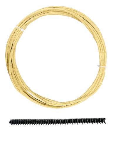 32ft Upholstery Stay Wire for Sofa Furniture Springs, 9 Gauge with 40 Clips (13ft Wire +40 Clips)