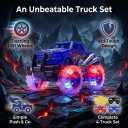 ArtCreativity Light Up Monster Trucks for Boys and Girls, 4-Pack Toy Truck Set, Monster Trucks for Boys 3 4 5 6 7 8 Years Old, Toddler Monster Truck Toys, Light Up Trucks