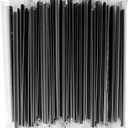 [400 Pcs] Black Individually Wrapped Disposable Plastic Straws(7.5" longX0.23" diameter)