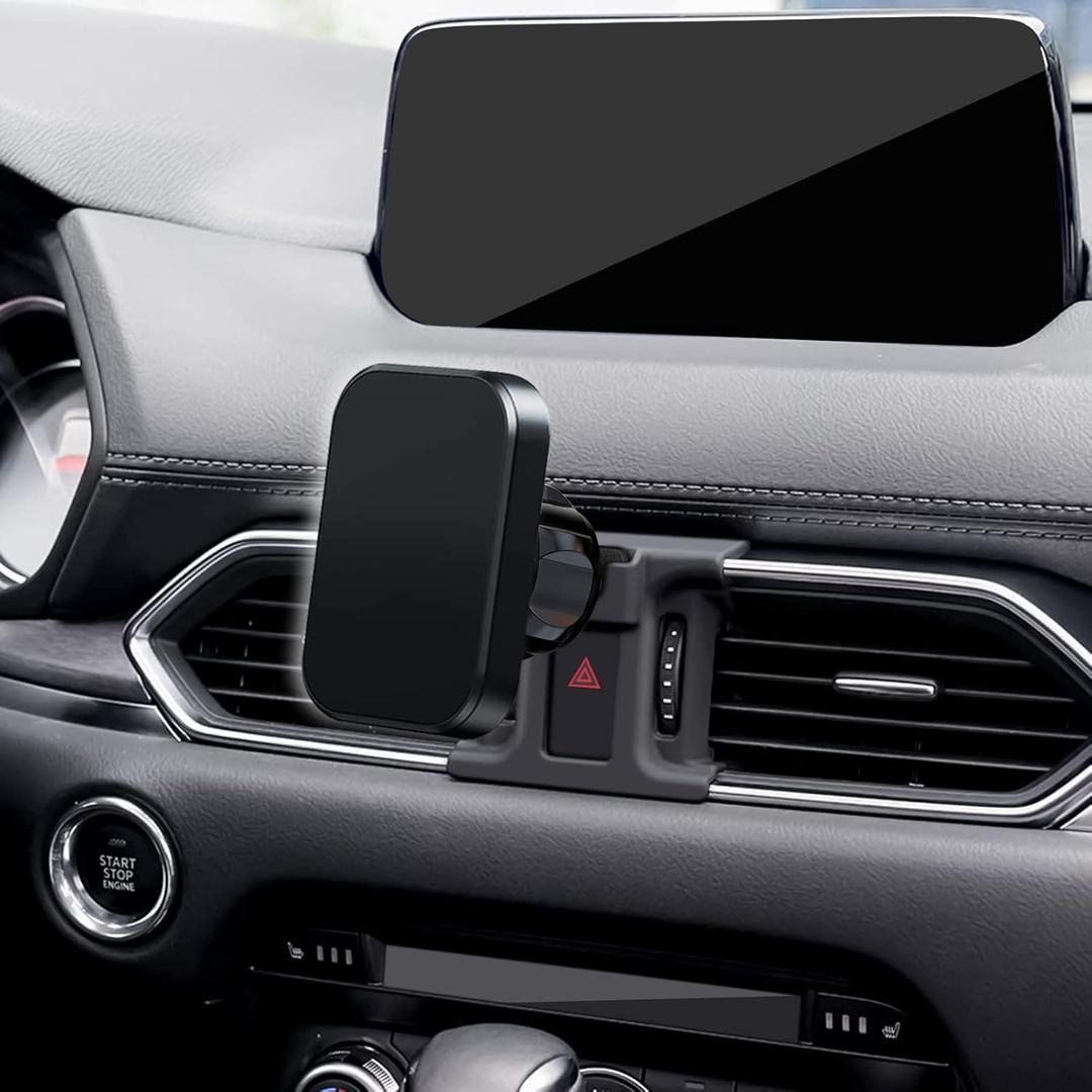 Car Phone Holder, Air Vent Phone Holder, Car Mount for Mazda CX5 2017-2024, Magnetic Navigation Stand Fit for iPhone 17 16 15 14 13 12 Pro Max Plus Mini, All Phones (Not for Magsafe)