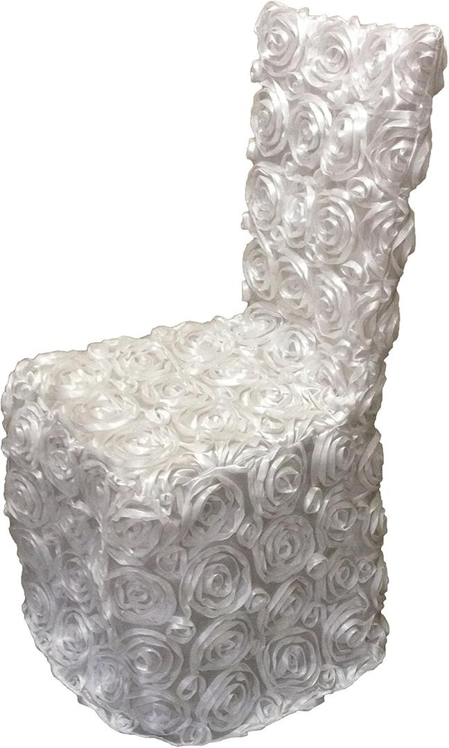 White Rosette Banquet Chair Cover for Wedding
