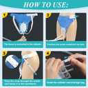 Urine Collection Bag Condom Catheters for Men Reusable Portable Wearable Urinary Drainage with 2 Urine Catheter Bag System (Blue-Elderly Men)