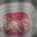 Play Kitchen Accessories, Pretend Kitchen Appliances Set with Toy Air Fryer for Kids with Sound and Lighting, Color-Changing Play Food, Birthday Gift for Boys and Girls Ages 3-5 4-8,Pink