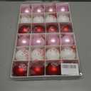 24Pcs Valentines Day Ball Ornaments, 2.36Inch Red Pink White Hanging Balls for Tree, Letter Hanging Baubles Valentine's Day Party Supplies for Wedding Home Anniversary Decor