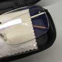 YIMI Rimless Progressive Multifocus Reading Glasses Blue Light Blocking No Line Multifocal Computer Readers for Women Men (Brown)