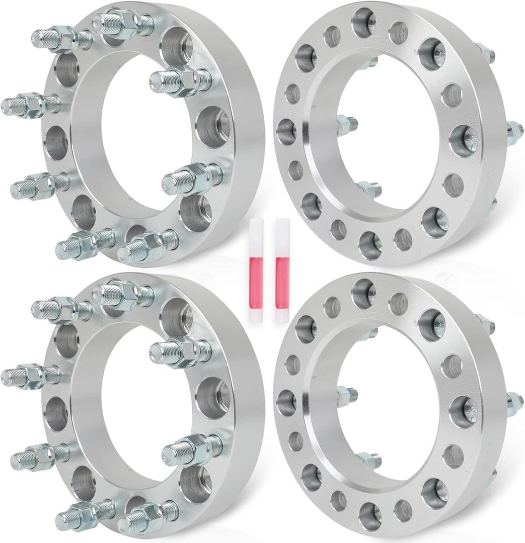 ECCPP 4PCS Change Bolt Pattern from 8x6.5 to 8x170 Wheel Adapters Conversion 1.5" 8 Lug 9/16" 126mm hub for Ram 3500 1995-1996 1998-1999 2003-2006 2010 for E-250 Econoline 1995-1996 1998-1999