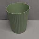 JiatuA Small Trash Can Plastic Wastebasket Round Garbage Container Bin for Bathroom, Kitchen, Bedroom, Home Office, College Dorm, Green (1.8 Gallons)
