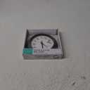 La Crosse Clock 433-3020 8-inch Indoor/Outdoor Sage Green Quartz Wall Clock with Temperature