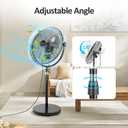 BEESTAR 18 Inch Heavy Duty High Velocity Pedestal Fan,Industrial Standing Fan with Adjustable Height and Tilt,3-Speed,Metal for Industrial, Commercial, Residential, Greenhouse,Black