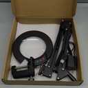 10X Magnifying Glass with Light and Clamp, Real Glass Stand Lighted Magnifier, 5 Color Modes Stepless Dimmable LED Desk Lamp Hands Free for Crafts Hobby Reading Painting Sewing Close Work (Black)