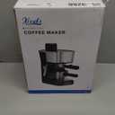 6 Bar Espresso Machine, 800W Compact Coffee Maker with Stainless Steel Cup Warmer, Steam Milk Frother, Automatic Pressure Relief, Cappuccino & Latte Maker, Black, for Home and Office