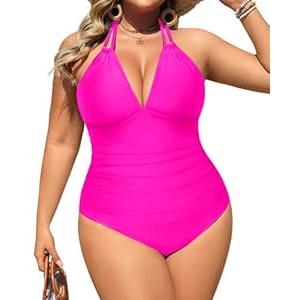 Aqua Eve Plus Size Swimsuits One Piece Bathing Suit for Women Tummy Control Sexy Halter Swimwear (16W) Aqua Eve Plus Size Swimsuits One Piece Bathing Suit for Women Tummy Control Sexy Halter Swimwear (16W)
