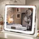 FENNIO Vanity Mirror with Lights 22''x17'' Makeup Mirror with Lights,Vanity Mirror Touch Screen with 3-Color Lighting,Dimmable,for Vanity Desk Tabletop