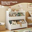 FOUCSSOMEI Kids Toy Storage Organizer for Easy Toy Cleanup and Organization