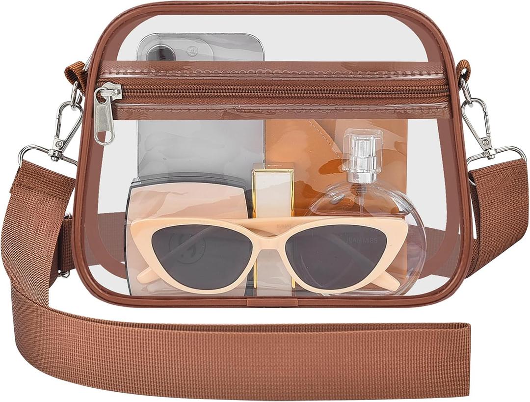 Clear Bag for Stadium Events - Stadium Approved Small Mini Clear Purse, Women's Top-Handle Handbags for Sports Concerts