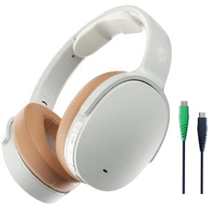 Skullcandy Hesh ANC Over-Ear Noise Cancelling Wireless Headphones, 22 Hr Battery, Microphone, Works with iPhone Android and Bluetooth Devices - Mod White