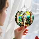 Religious Christmas Ornaments - Jesus Stained Glass Ornament | Christmas Tree Ornament | Christian Home Decor - Religious Gifts, Lord Jesus Gifts for Easter, Gift Ideas & Holiday Present