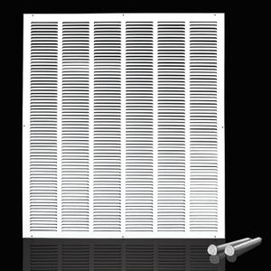 Engera Return Air Grille - Sidewall and Ceiling - HVAC Vent Duct Cover Diffuser - White 24" x 24" [Outer Dims: 25.75w X 25.75"h]