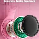 ZIUMIER Z20 Pink Gaming Headset with Microphone, Compatible with PS4 PS5 Xbox One PC Laptop, Over-Ear Headphones with LED RGB Light, Noise Canceling Mic, Stereo Surround Sound (Pink)