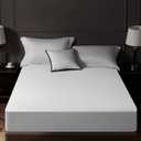 Queen Mattress Protector Tencel Luxury 100% Waterproof Mattress Protector, Silky Soft & Breathable, Cooling Mattress Pad Cover Fitted 18" Deep Pocket Noiseless, 60"x80"
(White)