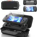 Carrying Case 3 in 1 Accessories Set Compatible with ROG Ally X 2024 Black, Included EVA Carrying Case, Soft Silicone Protective Cover und 2 Pack Screen Protector, Portable and Easy to Carry