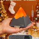 Volcano Lamp, 2000mAh Nursery Night Light for Kids with 6 Modes, Rechargeable Bedside Nightlight with Timer, Cool Room Decor and Cute Office Desk, Unique Christmas Gifts for Teens Boys Girls (Gray)