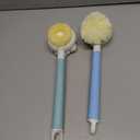 2 Pack Shower Body Brush, Back Scrubber with Bristles and Loofah