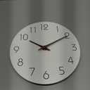 Mosewa Wall Clock 10 Inch Silent Non Ticking Battery Operated White Modern Office Simple Minimalist Decorative for Kitchen Home Bathroom Living Room