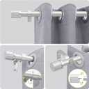 Silver Curtain Rods for Windows 48 to 84:Modern Decorative Curtain Rod for Bedroom Living Room,Heavy Duty Adjustable Telescoping Single Drapery Pole Set Easy Install,Antique Silver Iron 36-88"