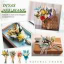 Layhit 12 Pcs Boho Dried Flower Bouquet Mini Wedding Handmade Dry Flowers Decor for Vase Crafts DIY Photo Boutonniere for Men Floral Plant for Bridesmaid Gift Birthday Decor(Hydrangea)