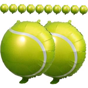 12pcs Inflatable Tennis Balloons Sports Themed Party Decorations for Birthday Celebrations Fun Party Favors for Boys and Girls and Adults Lightweight and