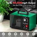 Ozone Generator 45,000mg/h, Home/Industrial O3 Car Deodorizer. Ozone Machine Air Ionizer Ozone Odor Eliminator for Strong Odor. Odor Eliminator for Home, Car, Pet. Room Deodorizer For 2500 sq ft.