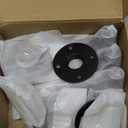 Industrial L Pipe Shelf Brackets for 8-16 in Depth Wood Heavy-Duty 3/4" Iron,Wall Mount Floating Shelf Bracket L Metal Pipe Shelving Brackets for Wood-Black DIY Pipe Shelves(7.5*3.1 Inch 4 Pack)