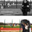 Sportneer XL Pop Up Sports Tent, 46" L x 46" W x 63.5" H Clear TPU Outdoor Shelter for 1 Adult & 1 Child, All-Weather Warm Bubble Pod with Instant Setup, Wind & Rain Protection for Spectators