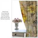 Sunflower Curtains, Country Style Sunflower Wood Window Decor for Living Room Bedroom Yellow Floral Farmhouse Country Curtains 2 Piece Set, 42x45 Inch