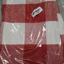 Ckorzen Red and White Plaid Rug, 28" x 43" Christmas Front Porch Outdoor Rug, Handwoven Cotton Washable Rug for Layered Door Mats, Holiday Entryway and Home Dcor