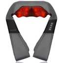 Nekteck Shiatsu Neck Massager with Heat for Pain Relief Deep Tissue, 2026 Upgraded 3D Back Shoulder Kneading Massage Pillow, Body Muscle Relaxation Tool Gifts for Him Her Mom Dad, Gray (NOT Cordless)