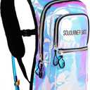 Sojourner Hydration Pack, Hydration Backpack - Water Backpack with 2l Hydration Bladder, Festival Essential - Rave Hydration Pack Hydropack Hydro for Hiking, Running, Biking, Festival Gear (Holographic - Blue)