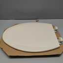 Bemis 1500EC 146 Almond Elongated Molded Wood Toilet Seat with Easy-Clean & Change Hinge