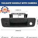 Tailgate Handle Backup Camera Rear View Compatible with 2009-2017 Dodge Ram 1500 2500 3500RCA Connector