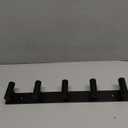 VAEHOLD Black Hat and Coat Wall Mount Rack 5 Hooks for Robes, Bags, Keys, and Towels Bathroom Towel Hanger Organizer