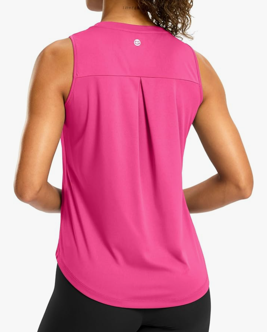 G Gradual Workout Tank Top for Women Sleeveless Athletic Yoga Tops High Neck Quick Dry Running Tennis Sports Shirts for Women S