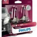 Philips Automotive Lighting H7 VisionPlus Deluxe Upgrade Automotive Replacement Headlight Bulb, Fits Select High Beam, Low Beam, or Fog Positions (Pack of 2)