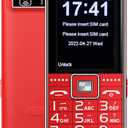 4G Big Button Candy Bar Elderly Mobile Phone, Big Button Unlocked 4G Senior Cell Phone, Dual Card Cellphones SOS Function Flashlight Cell Phone Loud Volume,Red