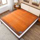 Foldable Double Sided Bamboo Mat for Bed,Summer Bamboo Sleeping Mat,Home Quick Cooling Textile Rattan Mat Suitable for Children,Adults and Seniors (Full)