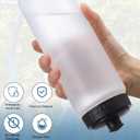 LemonRoad 12 Pack Squeeze Water Bottles Reusable 20 oz Plastic Sports Water Bottle with Pull Top Lid, Bike Cycling Gym Sport, Dishwasher Safe (Clear, Black)